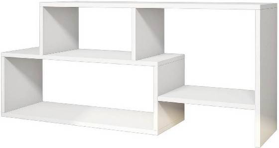 Soporte de Tv Clover HOMEMANIA (Blanco-Tarjeta Revestido A Melamina, Pvc-121,8 X 29,5 X 53,8)