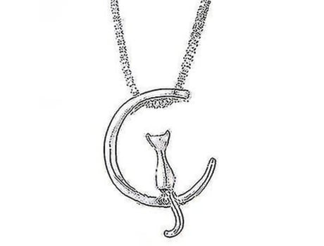 Collar Catchan Cat Crescent Moon Design Aloy Lindo collar de luna de gato para banquetes