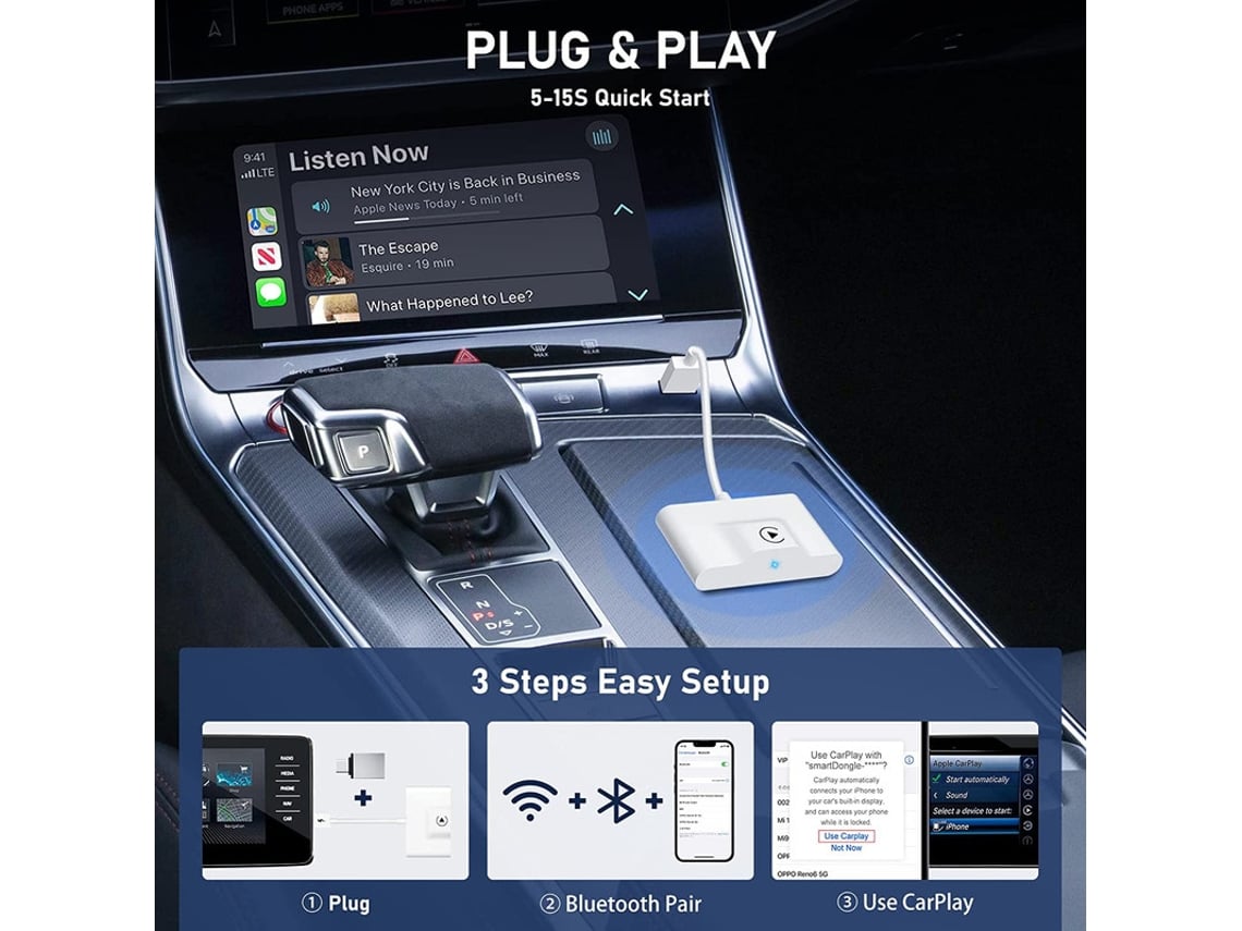 Adaptador CarPlay inalámbrico para iPhone Apple CarPlay Dongle