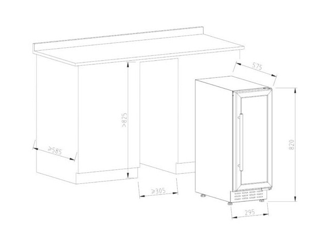 Vinoteca 20 botellas Vinobox Design 20 encastrable