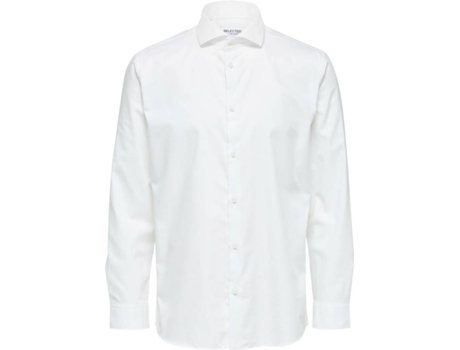 Camisa SELECTED Slim Algodón Hombre (XL - Blanco)