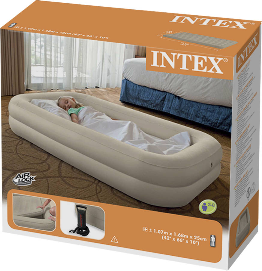 Colchón Hinchable para Ninõs con Bomba de Mano INTEX 66810 (107 x 168 x 25 cm)