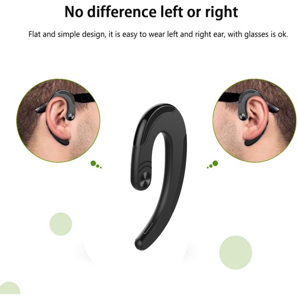Kit Manos Libres Bluetooth SAMURIIRON Gancho invisible inalámbrico para una  sola oreja con micrófono