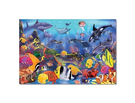 Puzzle MELISSA & DOUG (Cartón - Azul - 90 x 60 cm)