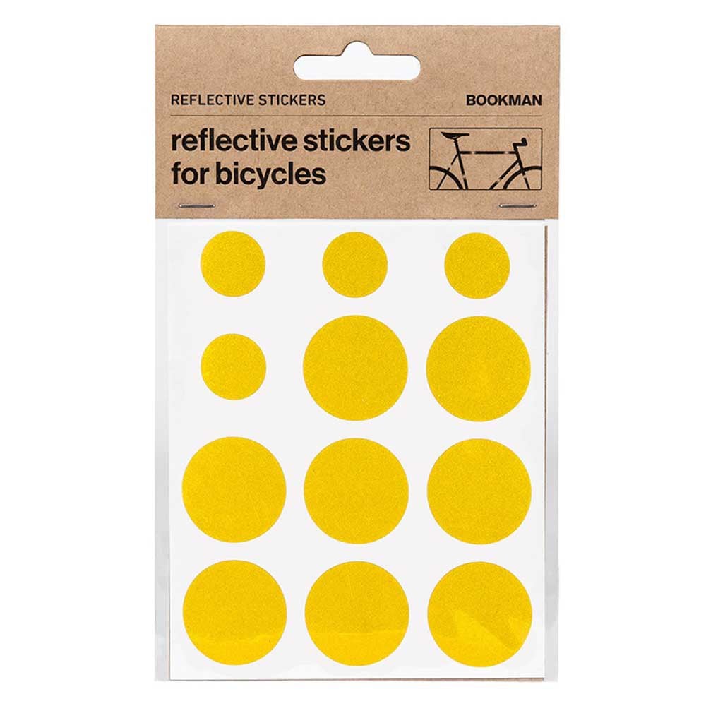 Accesorio Ciclismo Bookman reflexivos sticky reflectors pegatinas unisex adulto kit para bicicleta amarillo