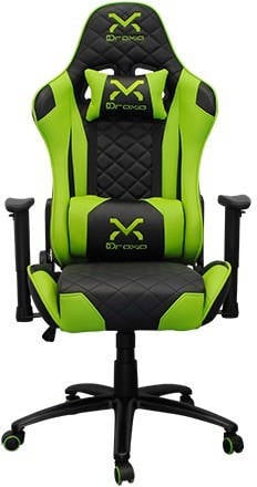 Silla Gaming DROXIO TROUN (Hasta 120 Kg - Negro y Verde)