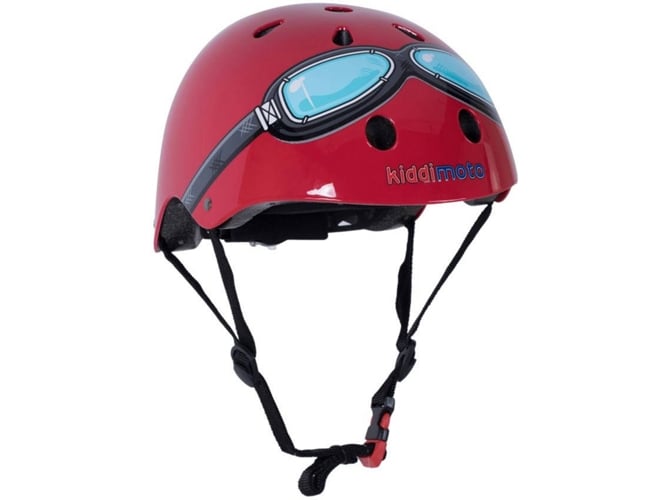 Casco KIDDIMOTO Red Goggle BMX Tamaño M Rojo