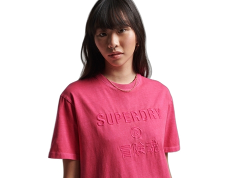 Camiseta de Mujer SUPERDRY Rosa (2XS)