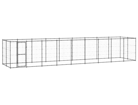 vidaXL Perrera de exterior de acero 21,78 m²