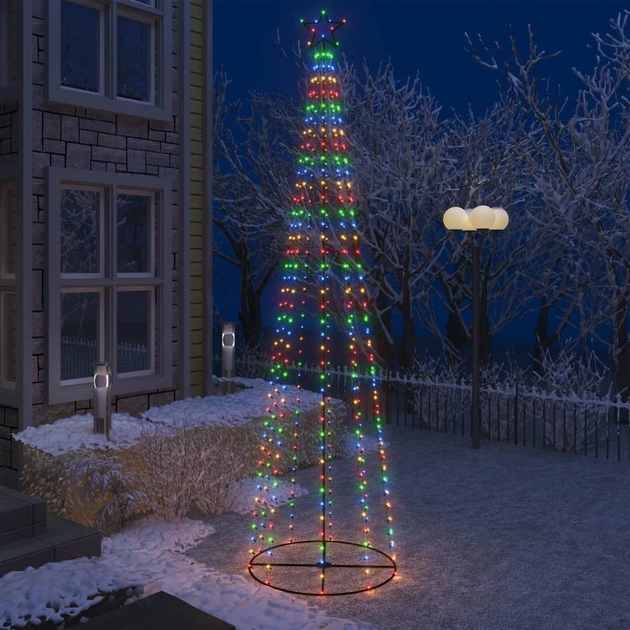 Árbol de Navidad VIDAXL 400 Luces LED Multicolor (PVC - Metal - 100x360 cm)