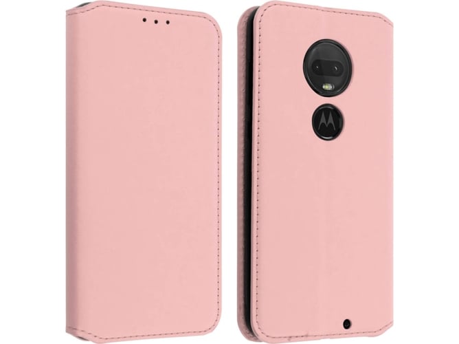 Funda Motorola Moto G7, G7 Plus AVIZAR Book Rosa