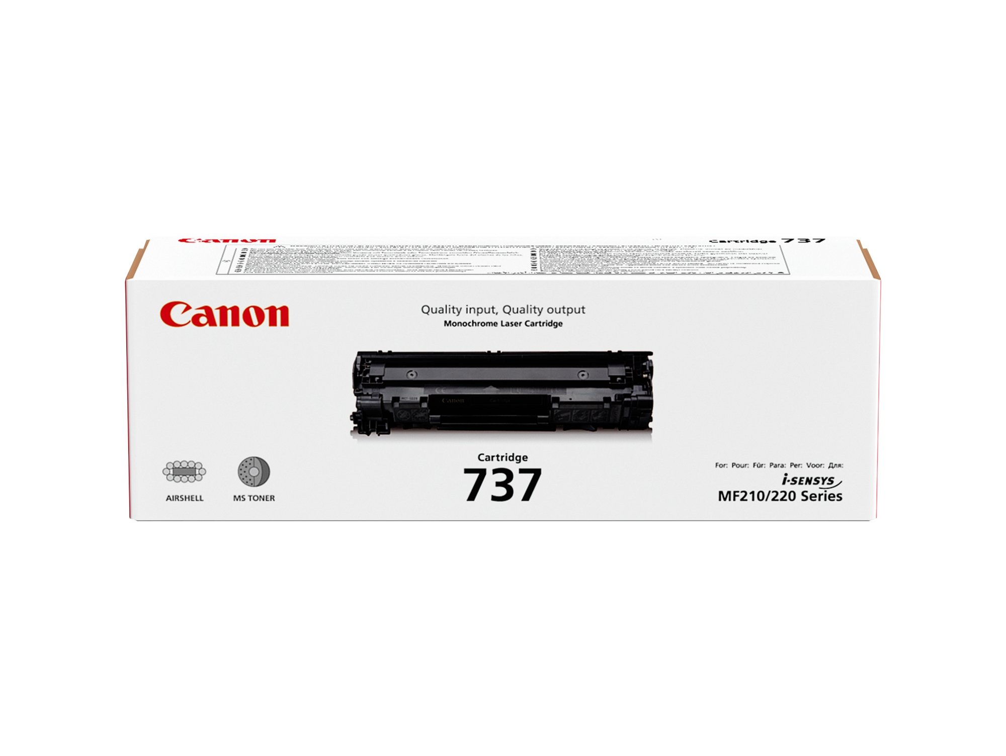 Cartucho De Tóner Original Canon 737 Negro Para I Sensys Lbp151 Mf216 Mf217 Mf231 Mf232 6598