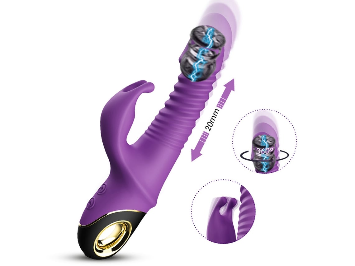 Vibrador de conejo, rotación telescópica automática de 360 °, juguete sexual  masturbador para mujeres (púrpura) ENZONS | Worten.es