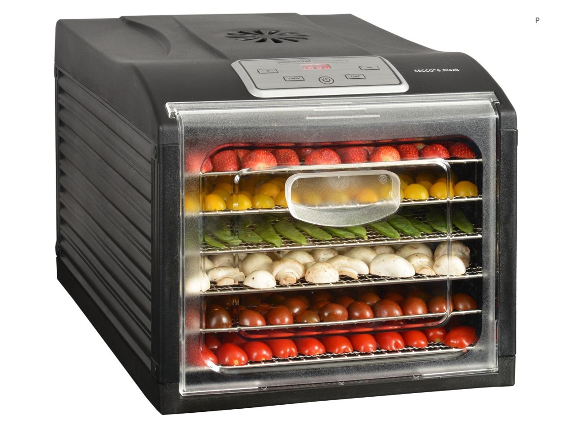  Deshidratador de frutas Máquina secadora de frutas con estante  de 6 bandejas Deshidratador de conservador de alimentos Secador de  alimentos grande de acero inoxidable con control de temperatura ajustable :  Hogar