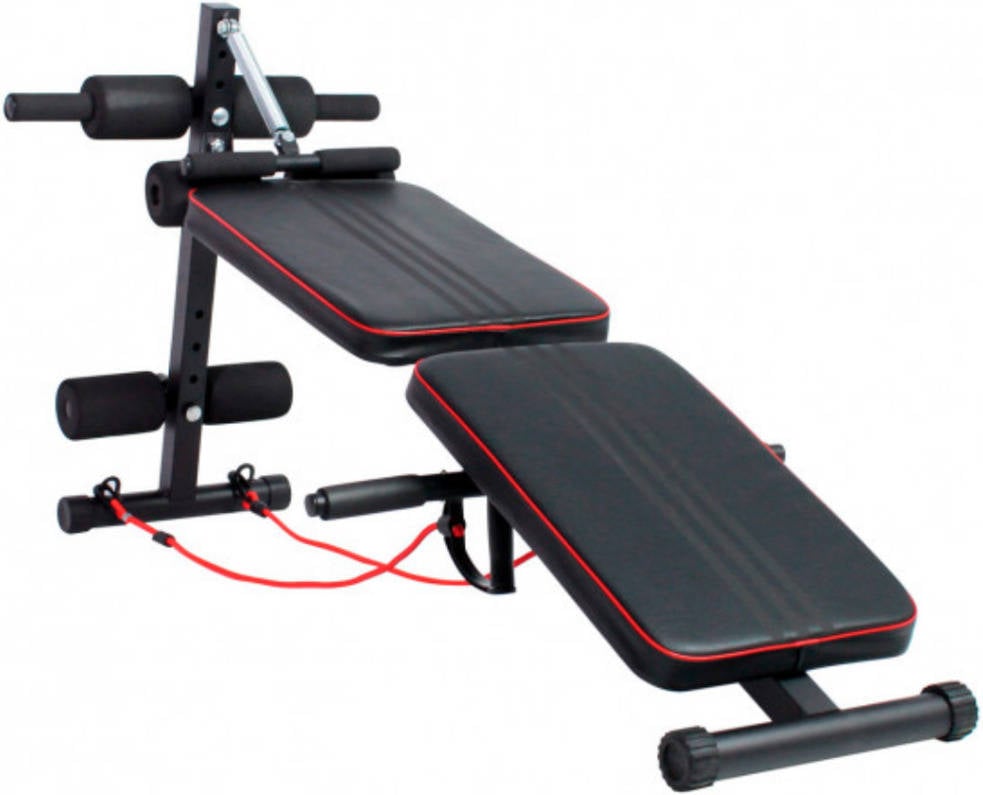 Banco de Musculación FITNESS TECH  Abdominal plegable con bandas