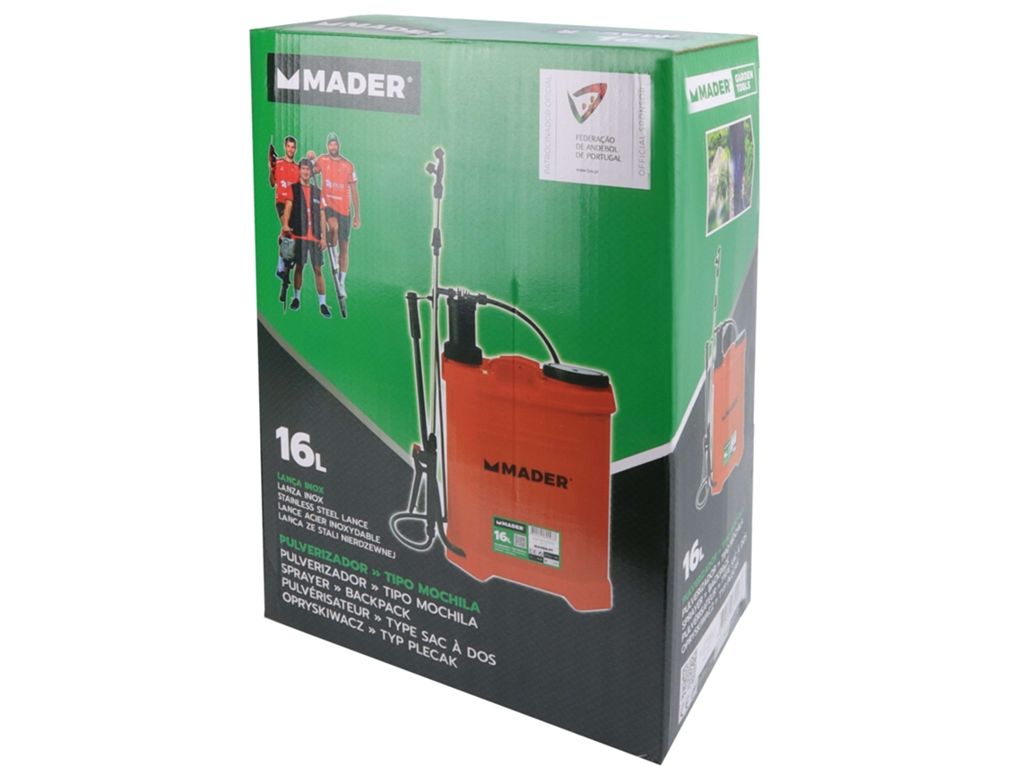 Mader Garden Tools 69092 Pulverizador 2 en 1 con Batería Litio y Manual,  16L, 12V, 8A : : Jardín