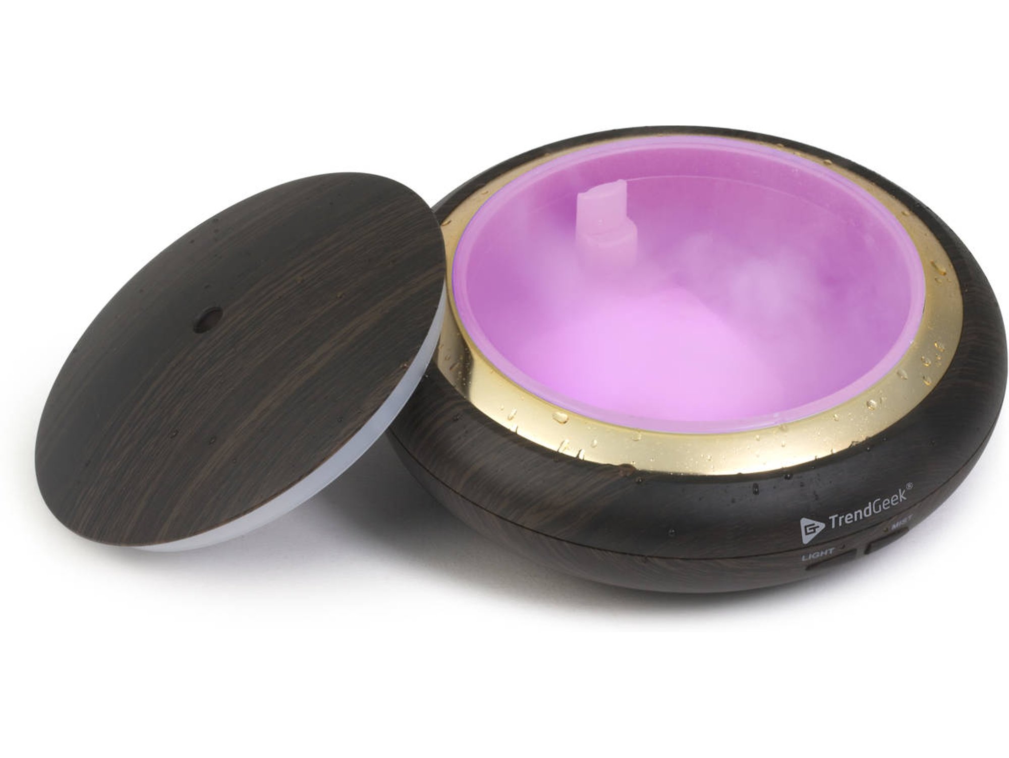 Trendgeek 4725 Led aroma difusor deko tg 27 humidificador con cambio color y mando distancia negro holzoptik 12 8 tg27