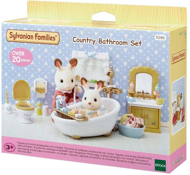 Conjunto de Jugar EPOCH D'ENFANCE Sylvanian Families: Baño Country