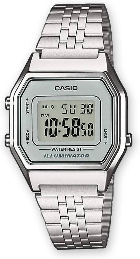 Reloj Digital CASIO Vintage Mujer (Acero y Resina - Plateado)