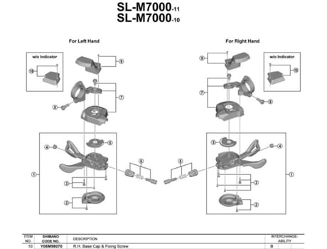 Palancas de Frenos SHIMANO Slx Sl-m7000 Certa