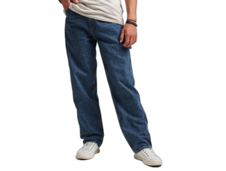 Pantalones Vaqueros para Hombre SUPERDRY (32x32 - Algodón - Azul)