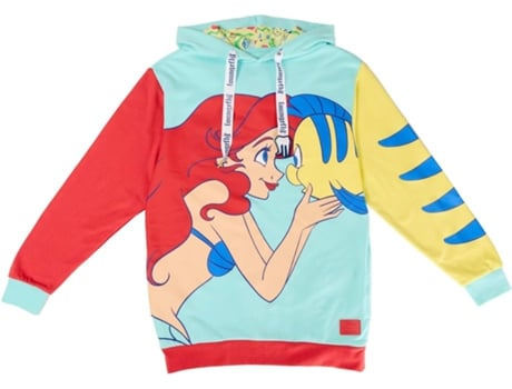 Sudadera Unisex Ariel y Flounder La Sirenita Disney L LOUNGEFLY