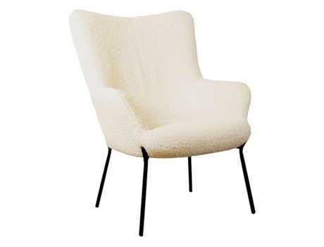 Sillón de rizo beige EIRA