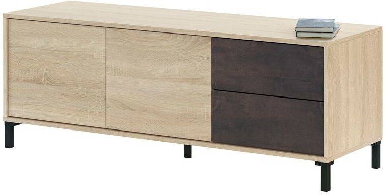 Mesa de Comedor HABITDESIGN Dine  (Roble Canadian - Óxido - Melamina - 130 x 47 x 41 cm)