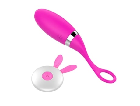 Vibrador de huevo con control remoto inalámbrico con 12 modos de vibración para mujeres (rojo rosa) VEANXIN