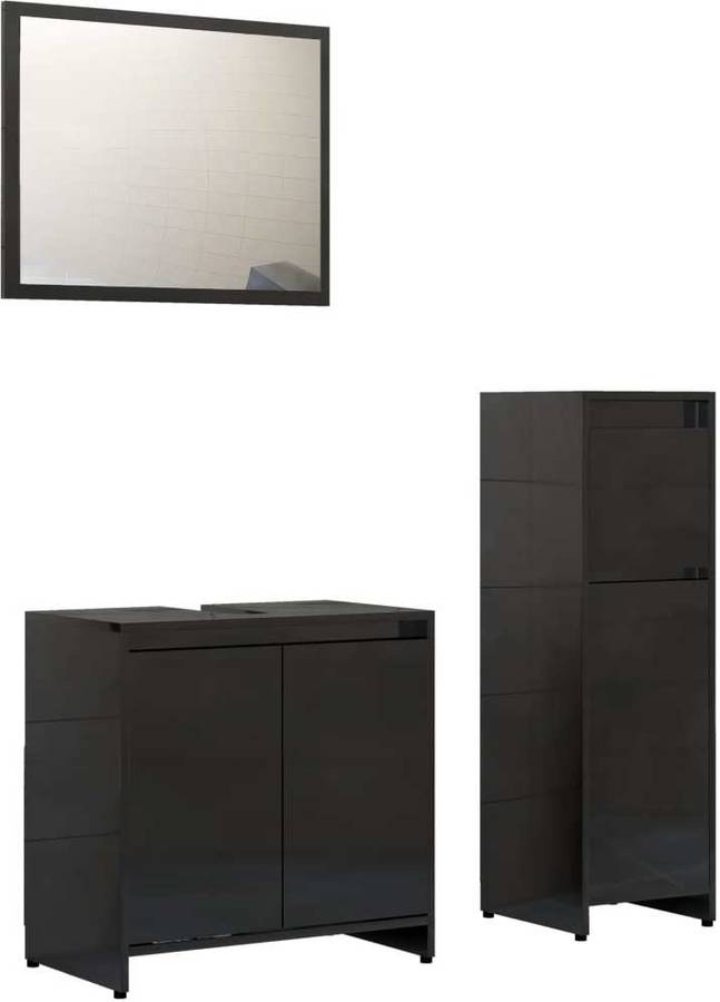 Conjunto de Muebles de Baño VIDAXL 3056932 (Madera Aglomerada)