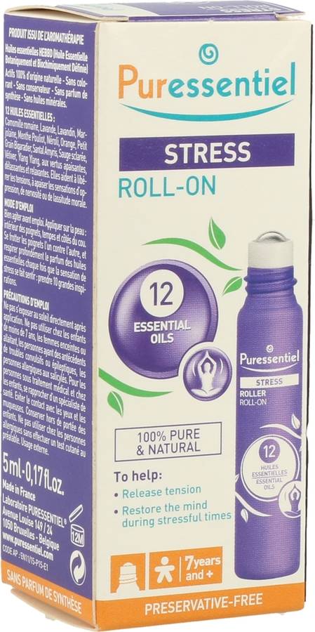 Puressentiel Sueño Relax roller con 12 aceites esenciales 100 y naturales ayuda liberar la calma mente 5ml 5