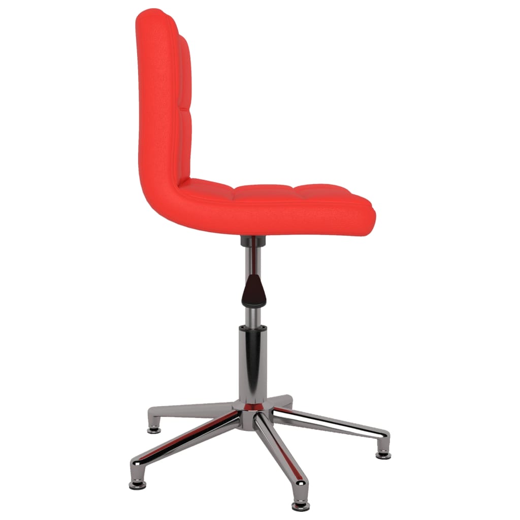 Silla de Oficina VIDAXL Giratoria Rojo (Cuero artificial - 40 x 47 x (74.5-88.5) cm)