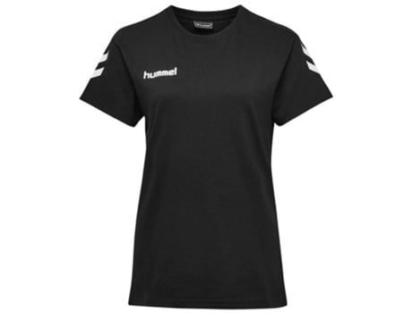 Camiseta de Mujer para Fútbol HUMMEL Go Algodón Negro (XS)