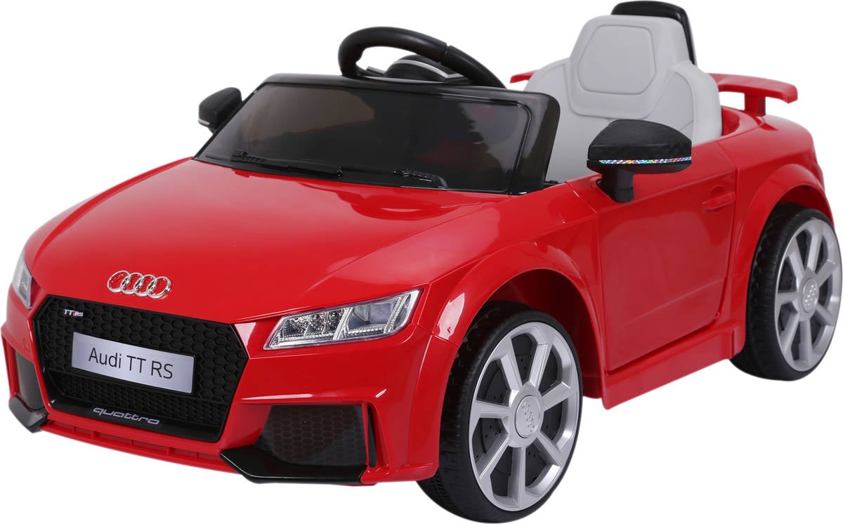 Coche Eléctrico HOMCOM Audi TT RS (Rojo - 103x63x44cm - Edad: 3 Años)