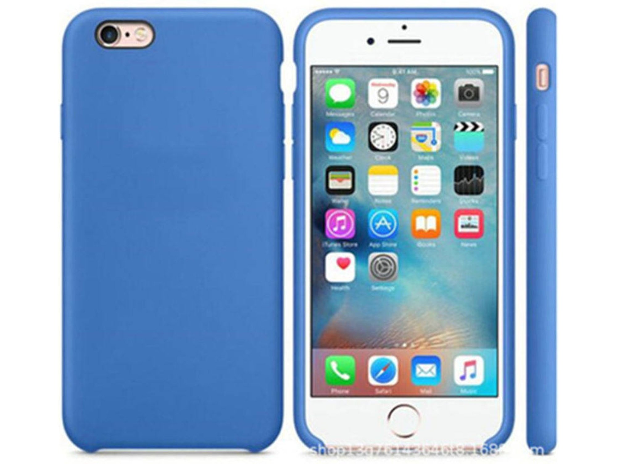 Dato sextante Satisfacer Funda iPhone 6, 6s WJS Silicona Azul