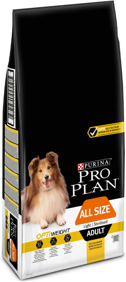 Pienso para Perros PURINA Pro Plan OptiWeight All Size Light (14Kg - Seco - Adulto - Castrados - Sabor: Pollo)