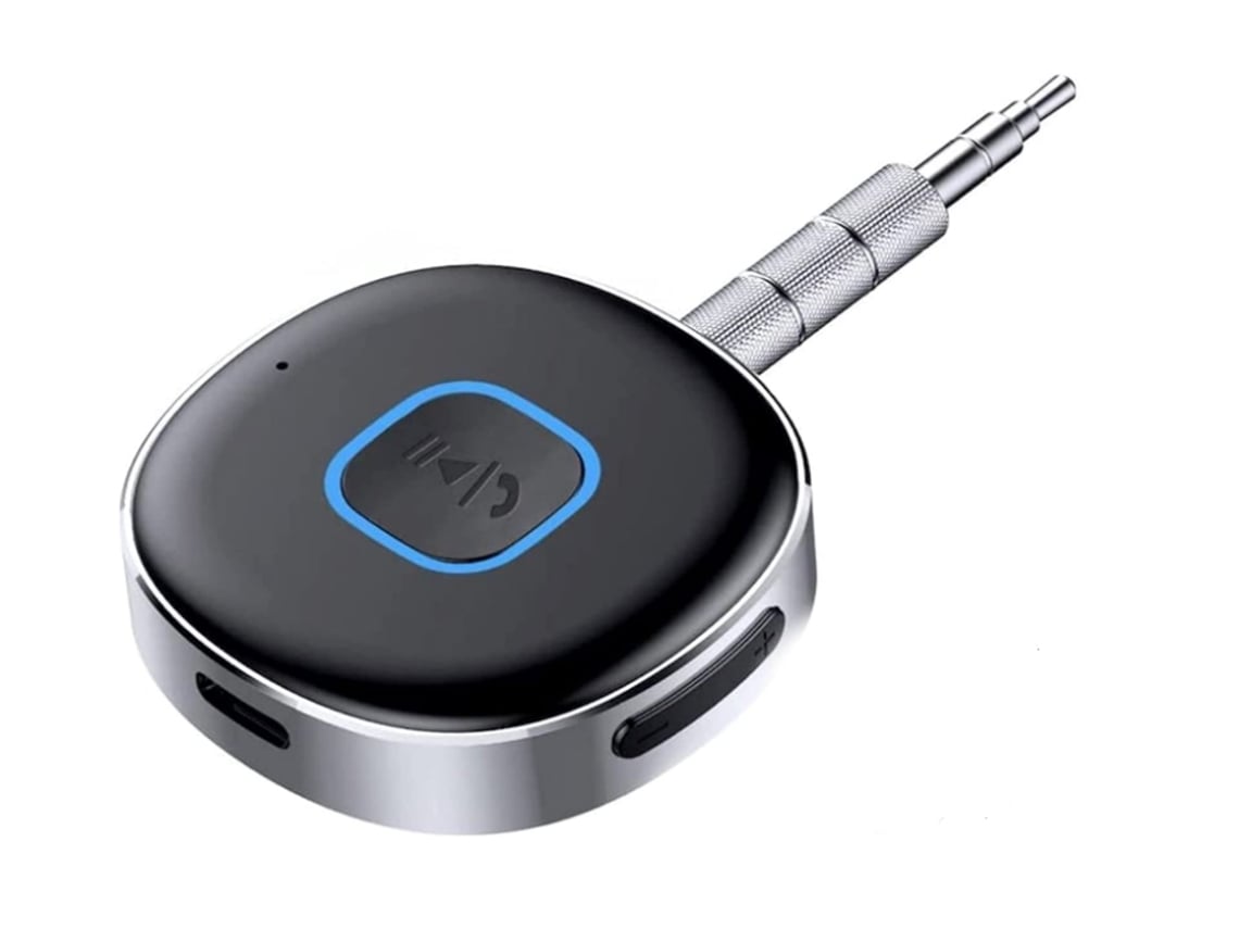 Versión 2023] Receptor auxiliar Bluetooth para coche, adaptador portátil de  3,5 mm Aux Bluetooth 5.0/receptor de audio inalámbrico (negro)