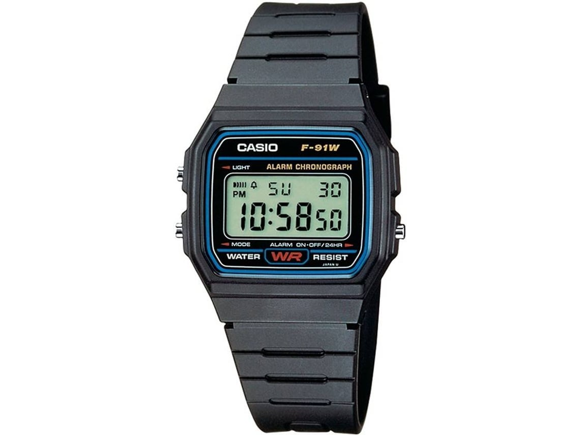 Casio Goma negra multifunción digital para hombre, Negro -, Digital