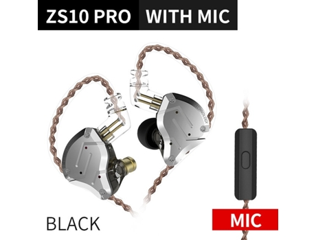 Auriculares KZ Zs10 Pro 4Ba + 1Dd Hifi Metal