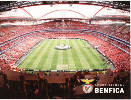 Póster con la Imagen del Estadio Sport Lisboa y Benfica