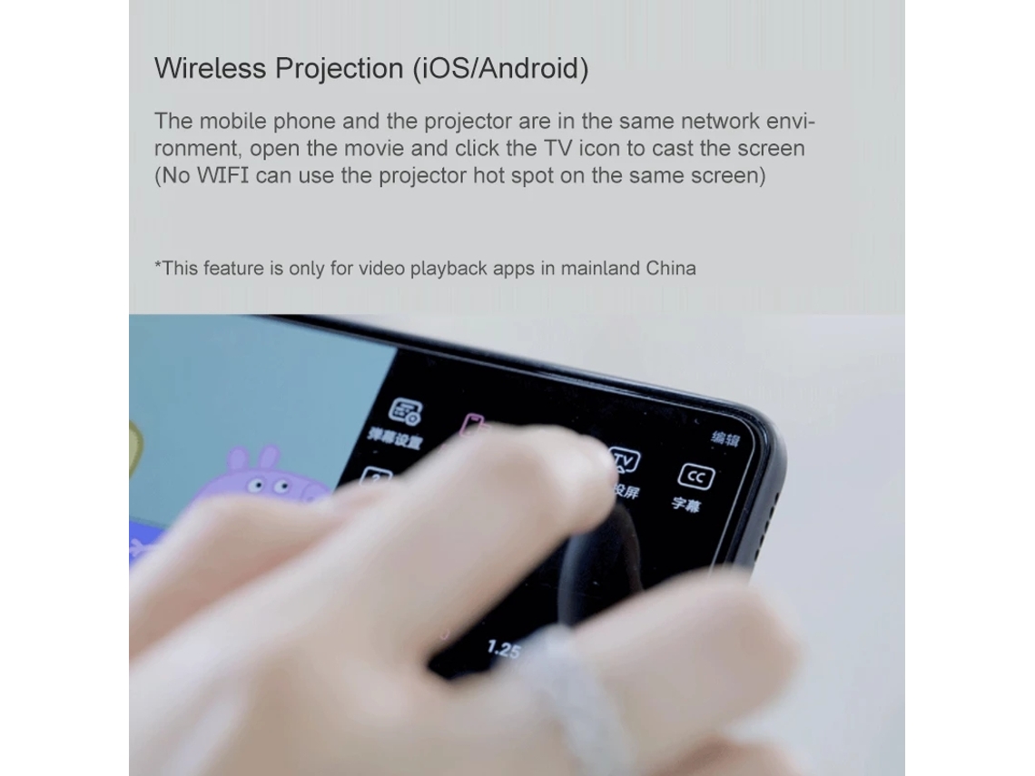 Mini Proyector Wanbo T2 Max Portátil para Smartphone 4K LCD