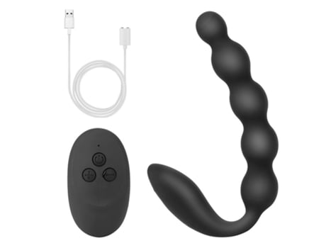 Vibrador de masaje portátil con control remoto inalámbrico con 10 modos de vibración para adultos (negro) VEANXIN