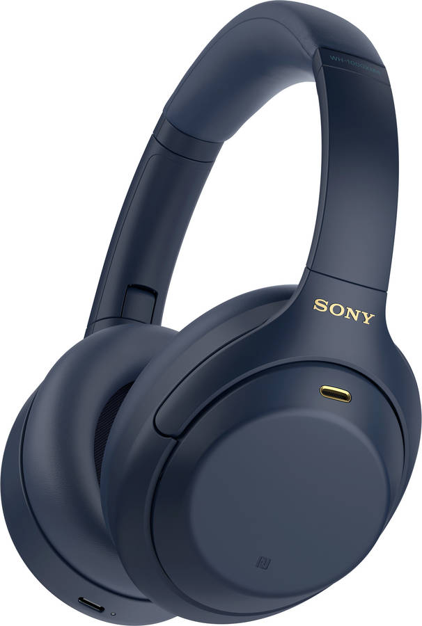 Auriculares Bluetooth Multipoint SONY Wh1000Xm4L (Over Ear - Micrófono - Noise Cancelling - Azul)