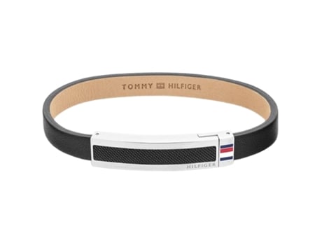 Pulsera de cuero auténtico TOMMY HILFIGER Negro 2790398