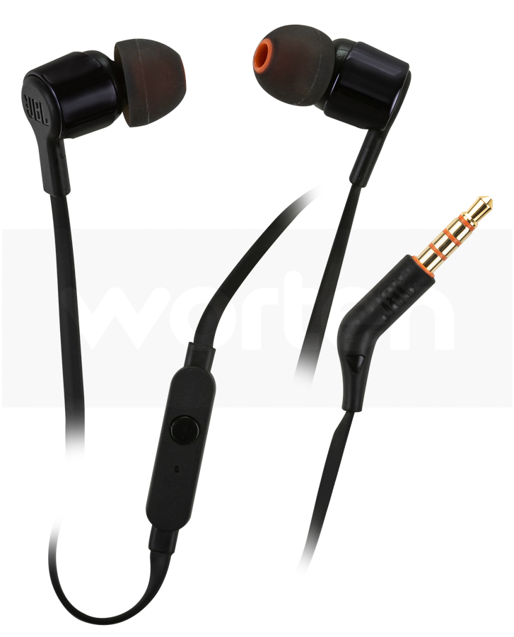 Auriculares con Cable JBL T 210 (In Ear - Micrófono - Negro