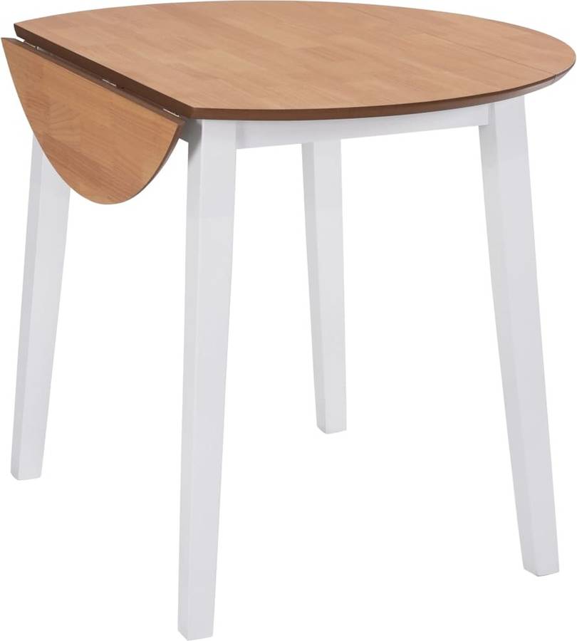 Mesa de Comedor VIDAXL (Blanco - Tablero DM - 90 x 75 cm)