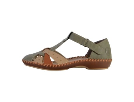 Sandalias de Mujer RIEKER Piel Verde (39)