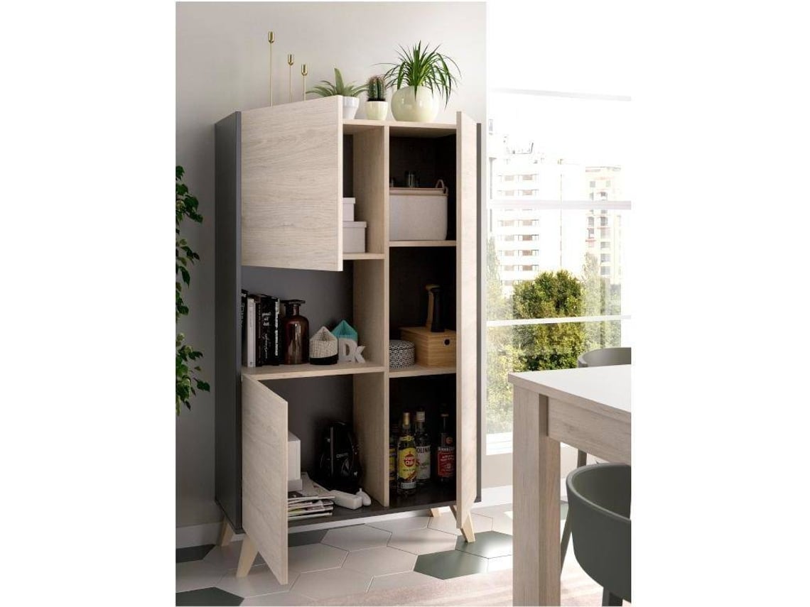 Mueble aparador alto Ness Blanco - Natual