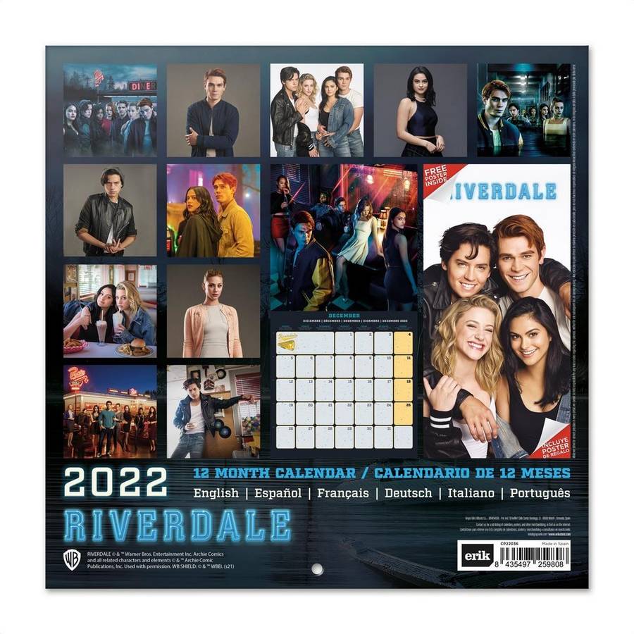 Calendario ERIK EDITORES 2022 30X30 Riverdale