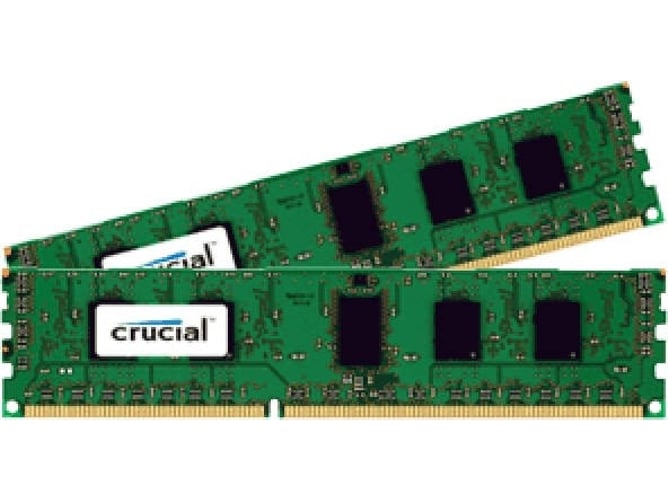 Memoria RAM DDR3 CRUCIAL (2 x 4 GB - 1600 MHz - CL 11 - Negro)